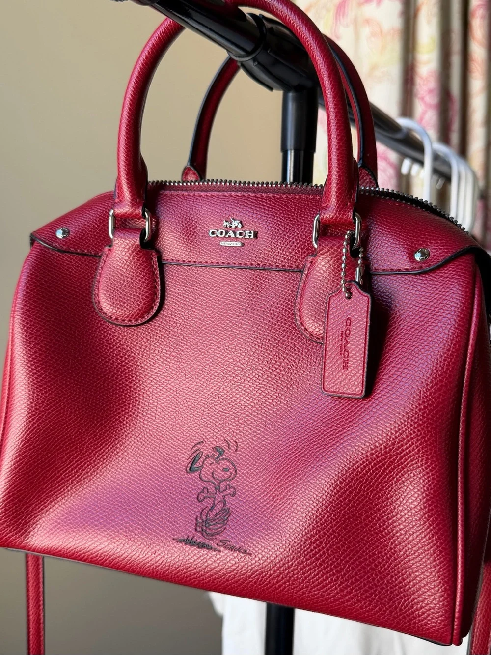 Coach x Peanuts Snoopy Red Leather Crossbody Bag | Limited Edition